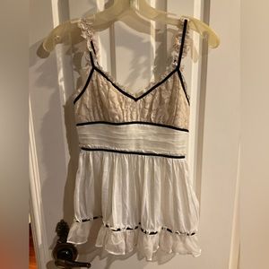Moda International Vintage lace babydoll top